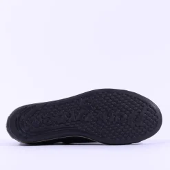 Women Paul Green Hidden Bungee Lace Hi Top - Black Gold Leather