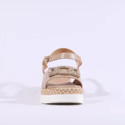 Women Repo Platform Espadrille Sandal - Beige