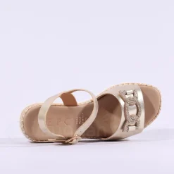 Women Repo Platform Espadrille Sandal - Gold