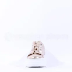 Women Marco Moreo Platform Frill Trainer - Gold Leather