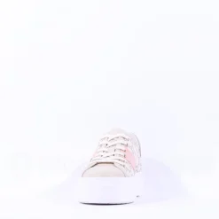 Women NeroGiardini Platform Lace Print Trainer - Nude Pink