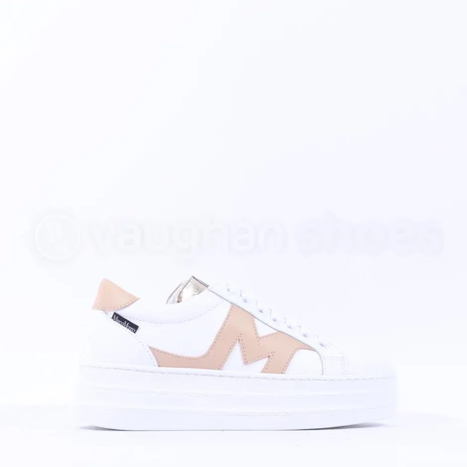 Women Marco Moreo Platform Laced M Trainer - White Beige