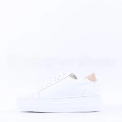 Women Marco Moreo Platform Laced M Trainer - White Beige