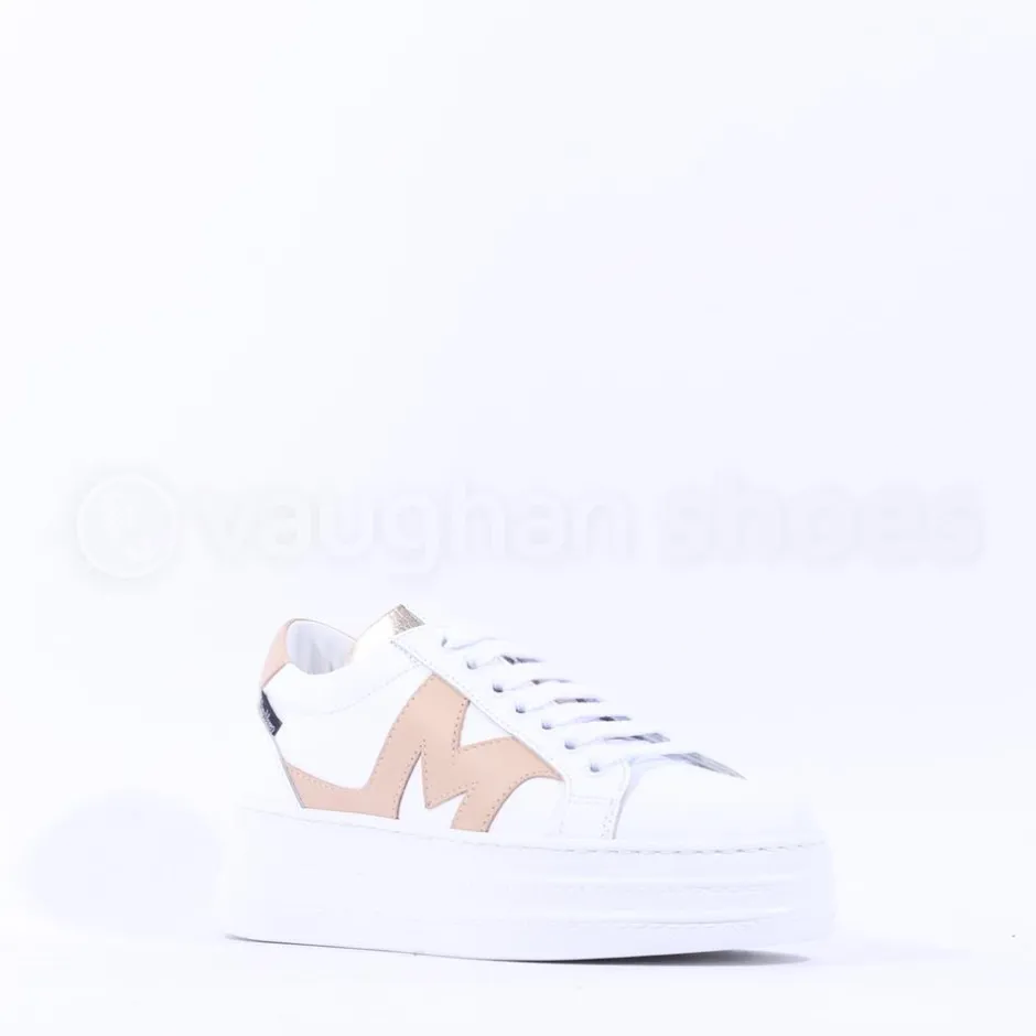 Women Marco Moreo Platform Laced M Trainer - White Beige