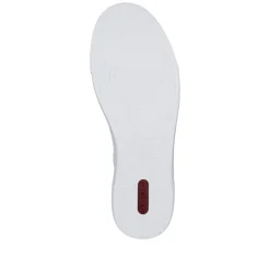 Women Rieker Platform Laced Trainer - White Leopard Combi