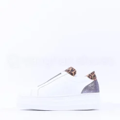Women Marco Moreo Platform Slip On M Trainer - White Leopard