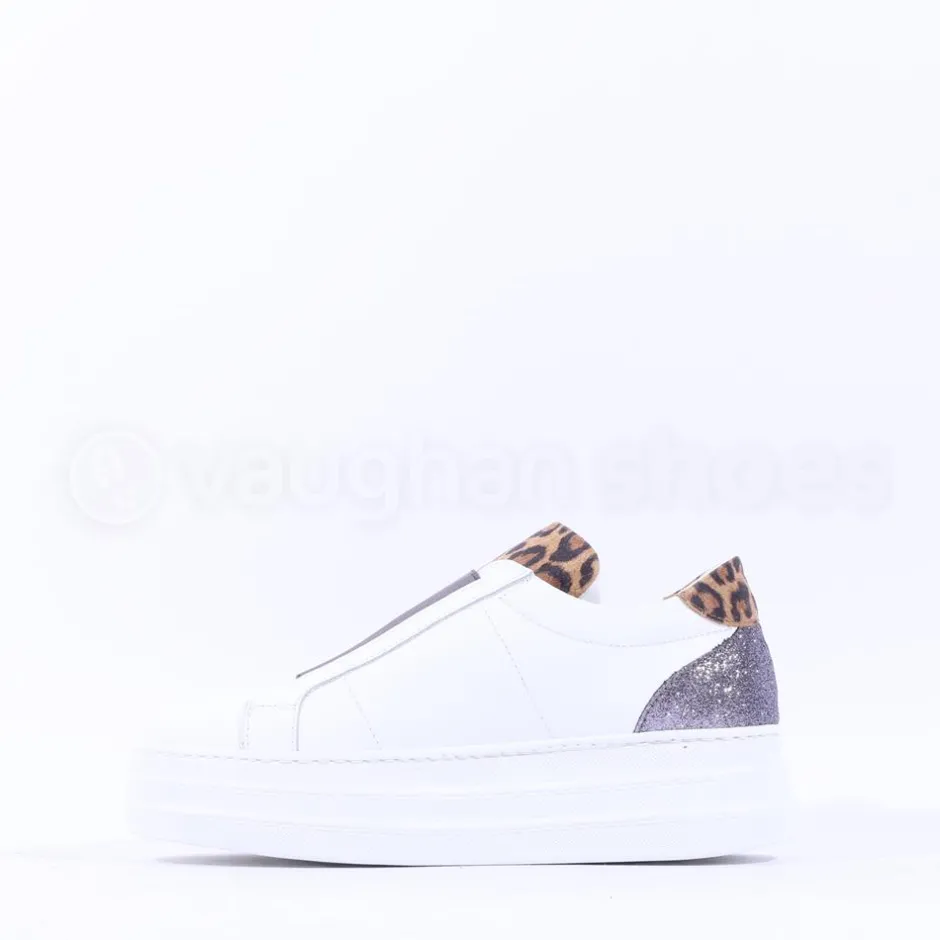 Women Marco Moreo Platform Slip On M Trainer - White Leopard