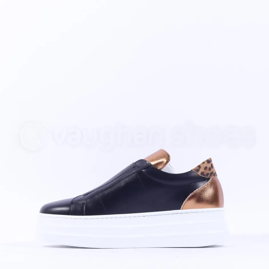 Women Marco Moreo Platform Slip On M Trainer - Black Leopard
