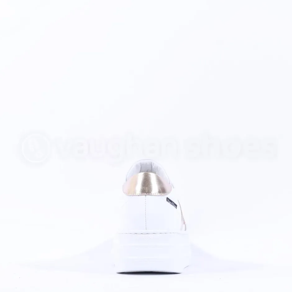 Women Marco Moreo Platform Slip On M Trainer - White Gold Leather