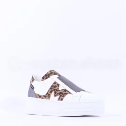 Women Marco Moreo Platform Slip On M Trainer - White Leopard