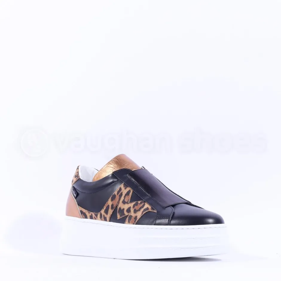 Women Marco Moreo Platform Slip On M Trainer - Black Leopard