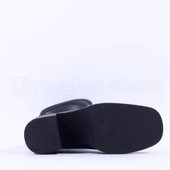 Women Miss Elastic Platform Sock Boot - Black Leather