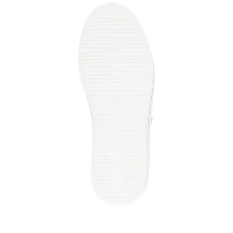 Women Remonte Platform Stripe Trainer - White Gold