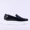 Women Marco Moreo Pompei Stud Platform Slip On - Navy Patent