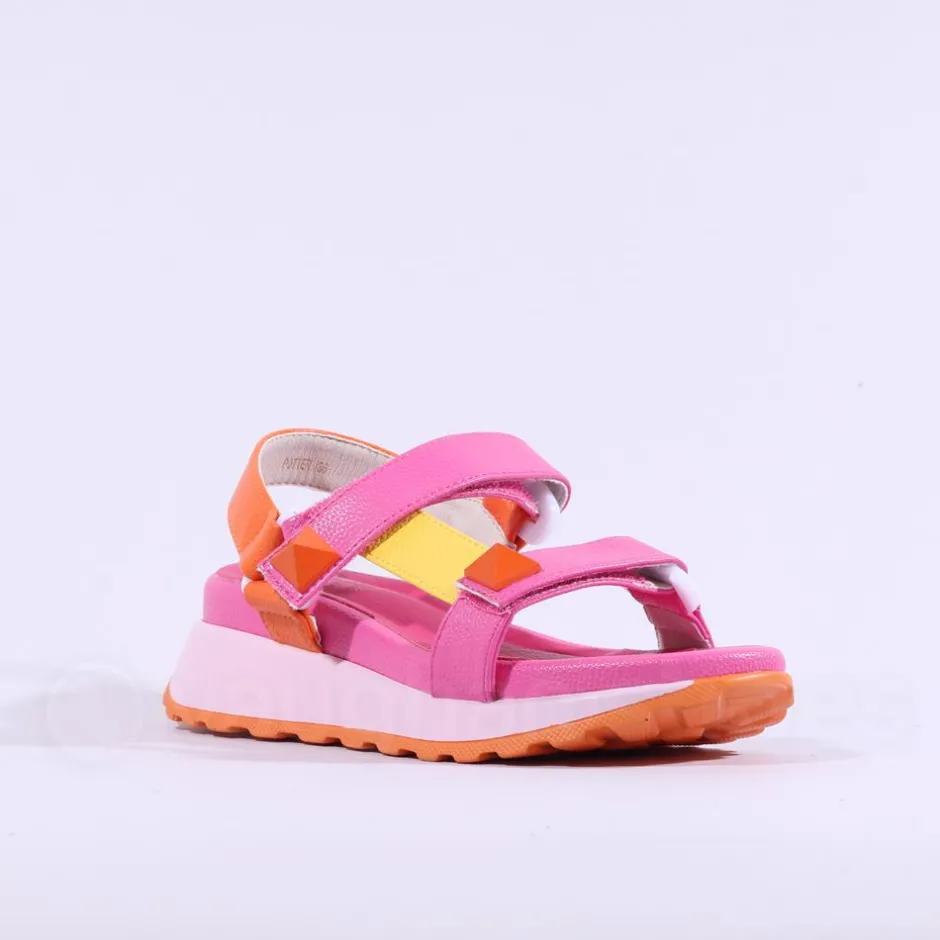 Women Tommy Bowe Ladies Potter T Bar Sandal - Pink Orange
