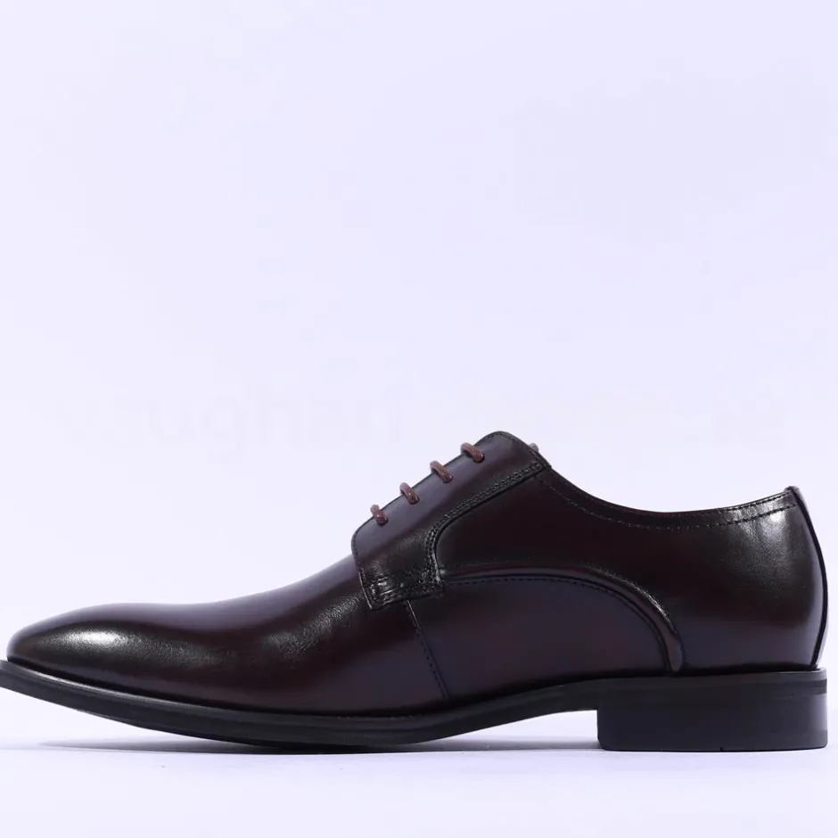 Tommy Bowe Prisco Plain Toe Derby Shoe - Chestnut Leather