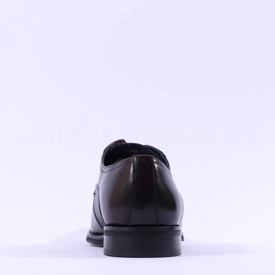 Tommy Bowe Prisco Plain Toe Derby Shoe - Chestnut Leather