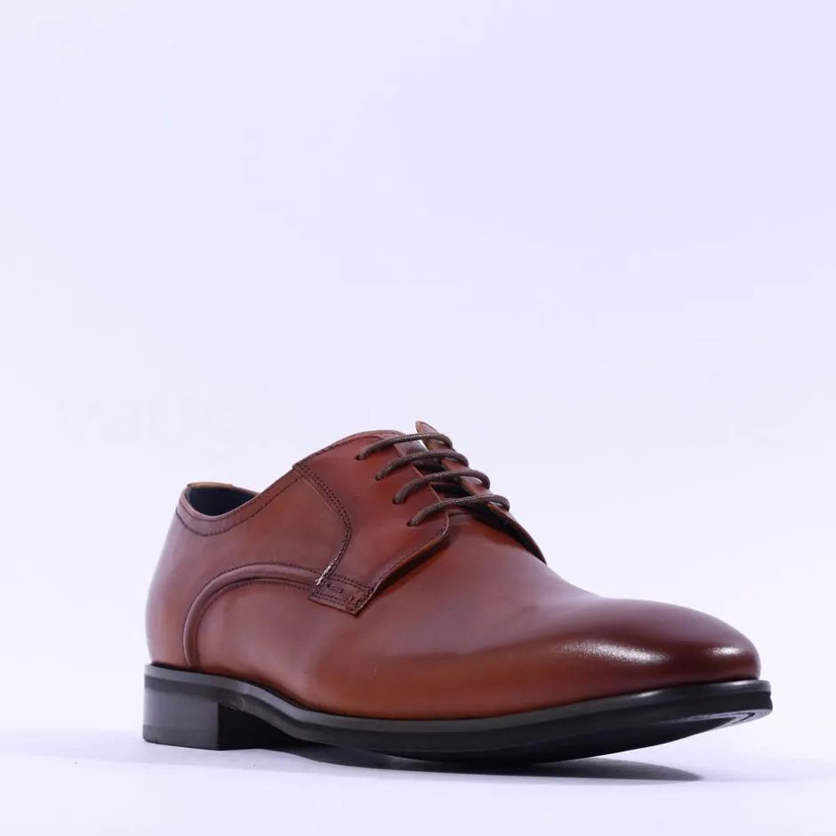 Tommy Bowe Prisco Plain Toe Derby Shoe - Tan Leather