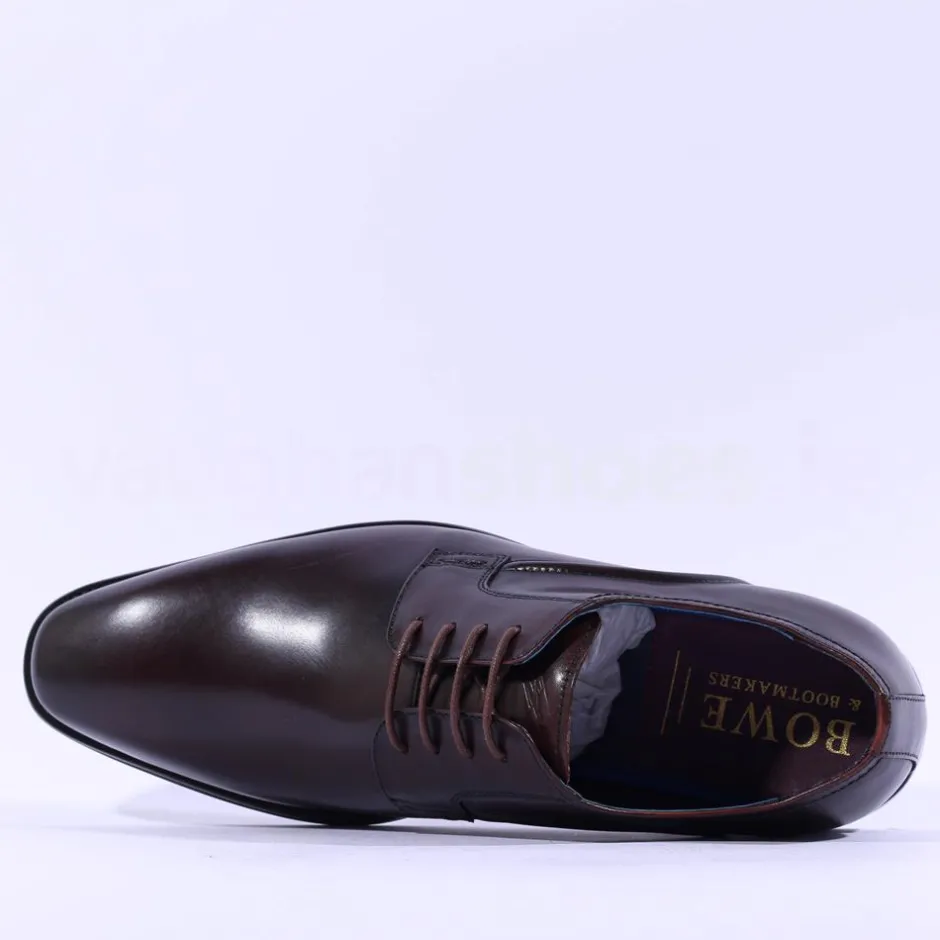 Tommy Bowe Prisco Plain Toe Derby Shoe - Chestnut Leather