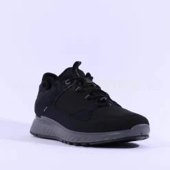 Ecco Men Pull String Goretex Exostride - Black Fabric