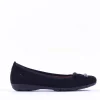 Women Gabor Raven Square Buckle Low Pomp - Black Suede