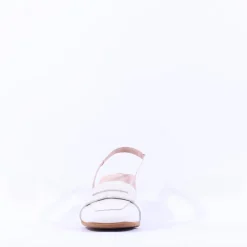 Women Wonders Rebeca Slingback Block Heel - White Patent