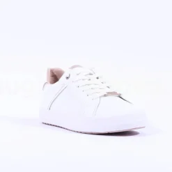 Women S.Oliver Regan Laced Casual Trainer - White Rose Gold