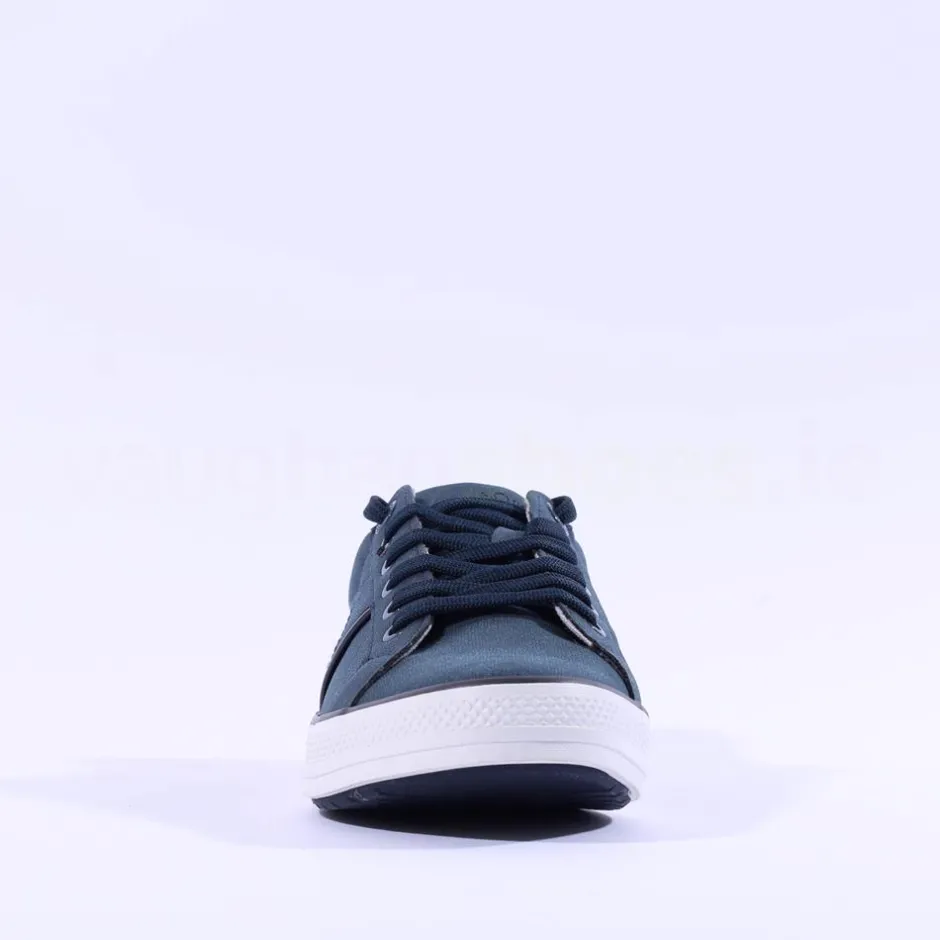 Women S.Oliver Regan Laced Side Panel Trainer - Navy