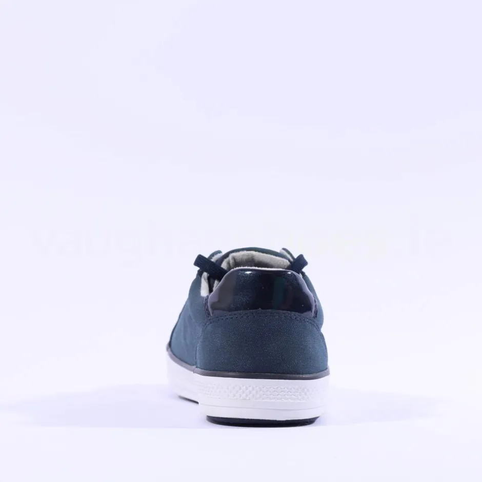 Women S.Oliver Regan Laced Side Panel Trainer - Navy