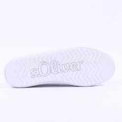 Women S.Oliver Regan Side Zip Casual Trainer - White