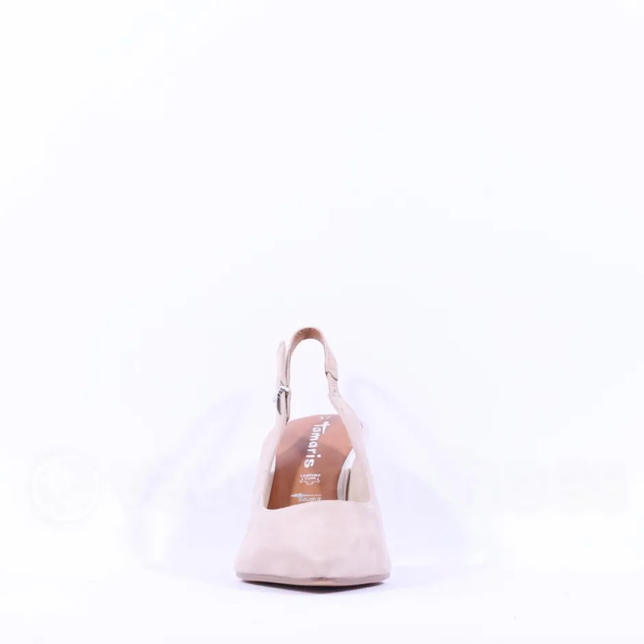 Women Tamaris Reyna Block Heel Slingback - Grey Combi