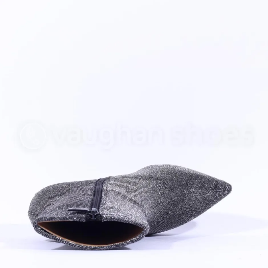 Women Tamaris Reyna Pointed Sparkle Ankle Boot - Pewter Shimmer