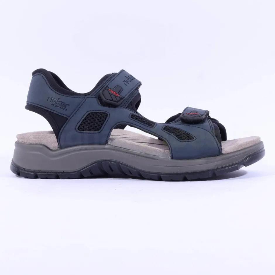 Rieker Men Rieker 2 Velcro Strap Sandal - Navy