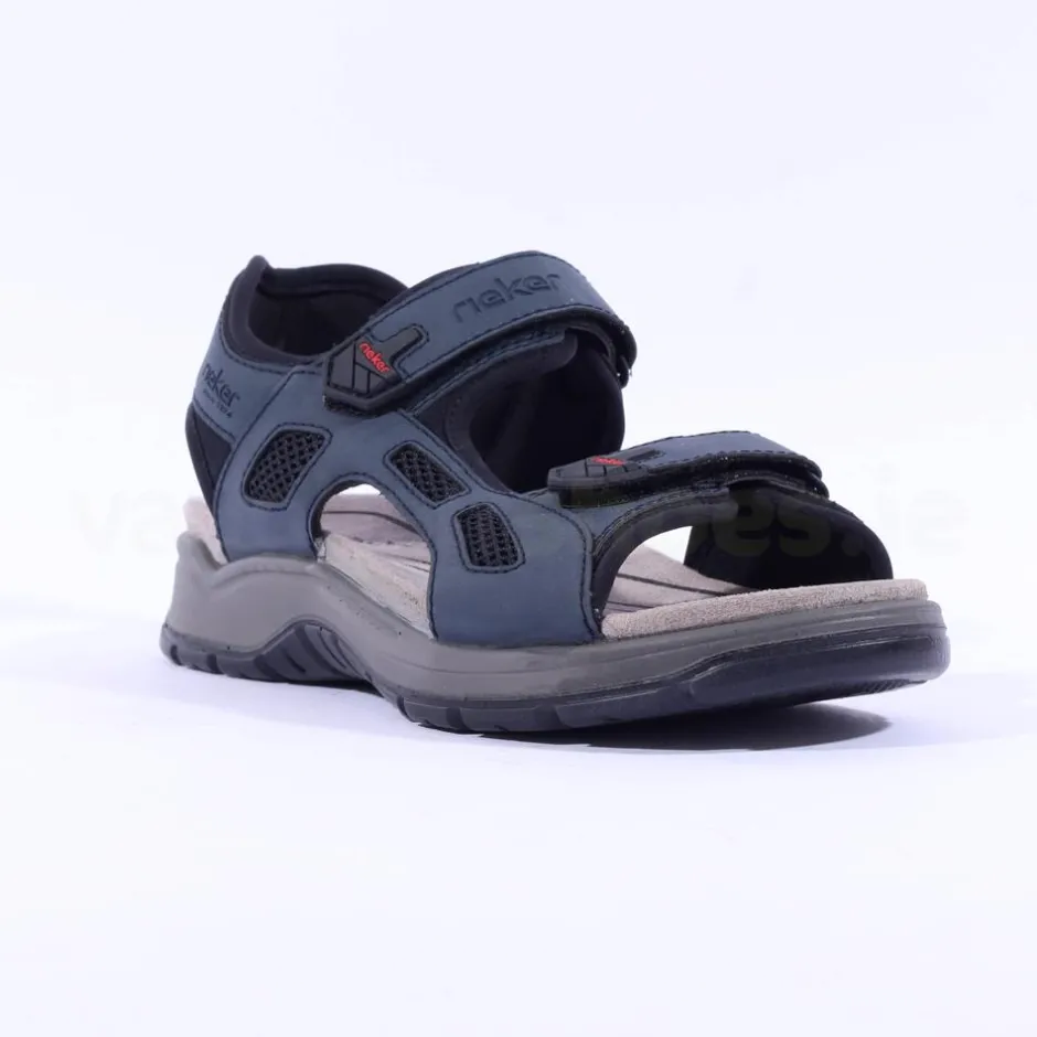 Rieker Men Rieker 2 Velcro Strap Sandal - Navy