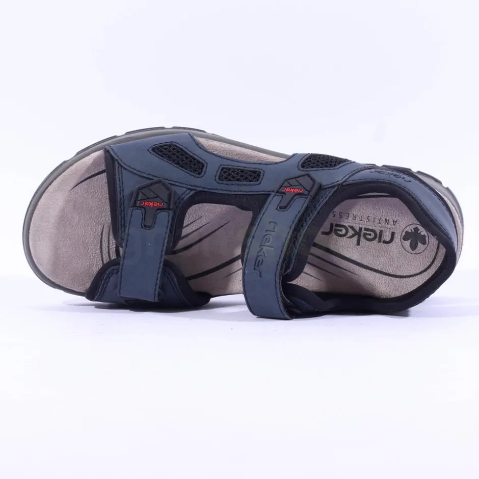 Rieker Men Rieker 2 Velcro Strap Sandal - Navy