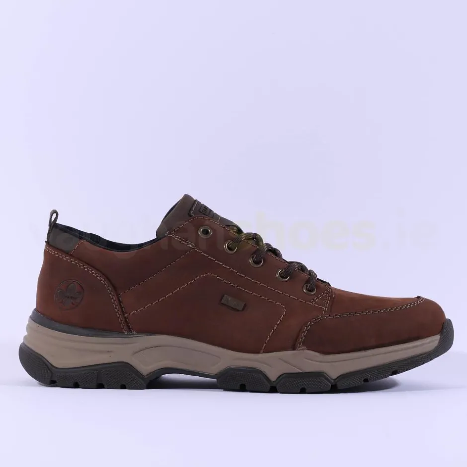 Rieker Men Rieker Bendigo Laced Tex Shoe - Brown Nubuck