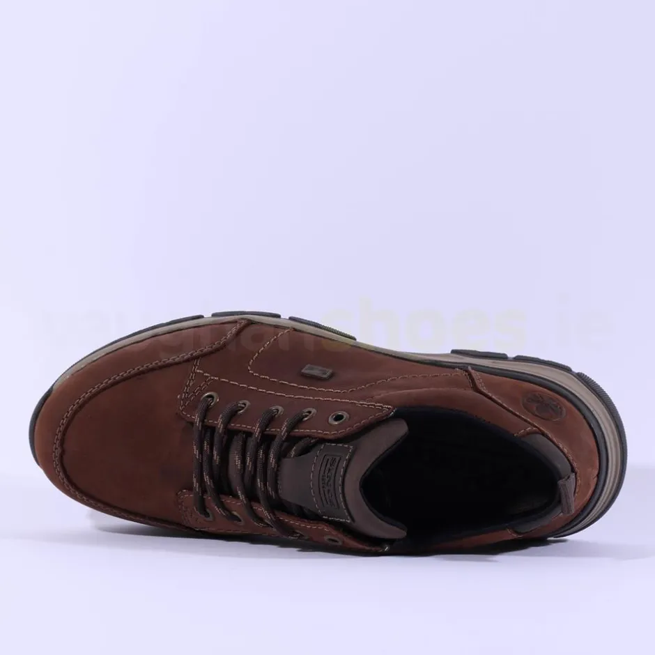 Rieker Men Rieker Bendigo Laced Tex Shoe - Brown Nubuck