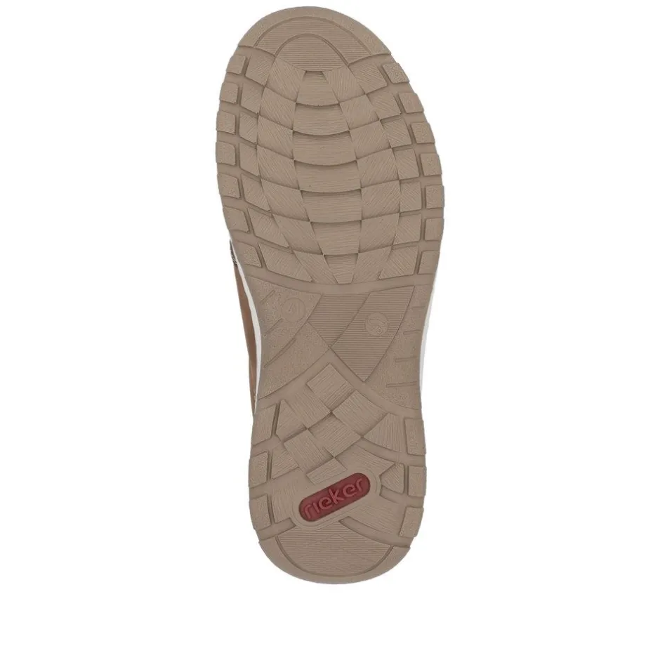 Rieker Men Rieker Slip On Shoe Wide Fit - Brown Combination