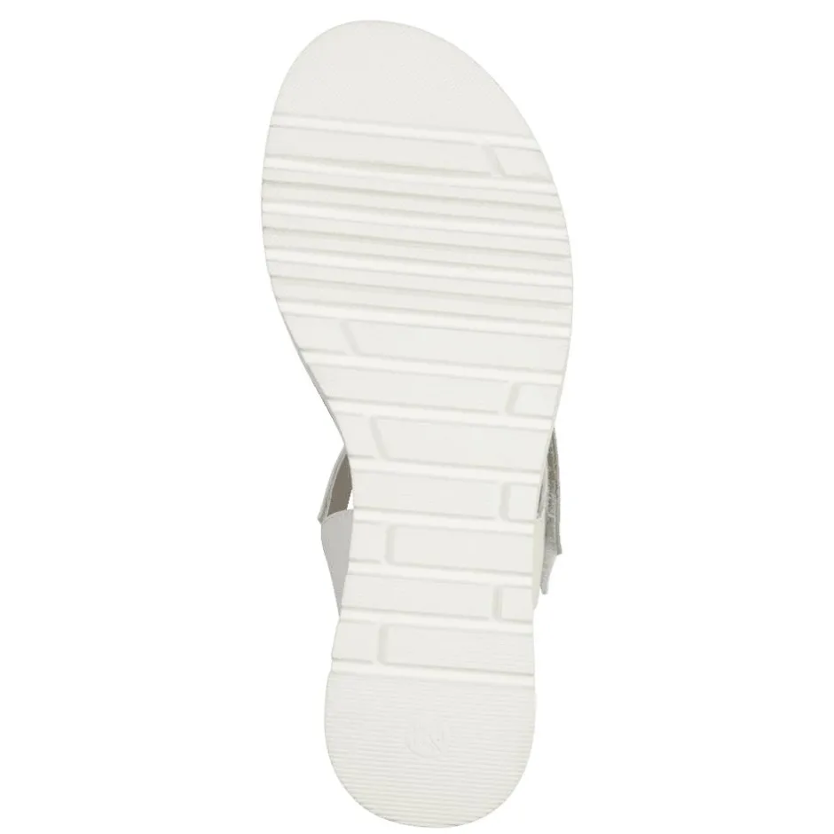 Women Jana Rito Velcro Strap Wedge Sandal - Denim Combi