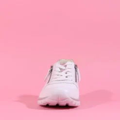Women Gabor Rolling Soft Twin Zip Fantastic - White Leather