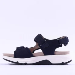 Women Gabor Rolling Soft Velcro Strap Sandal Tina - Navy Nubuck