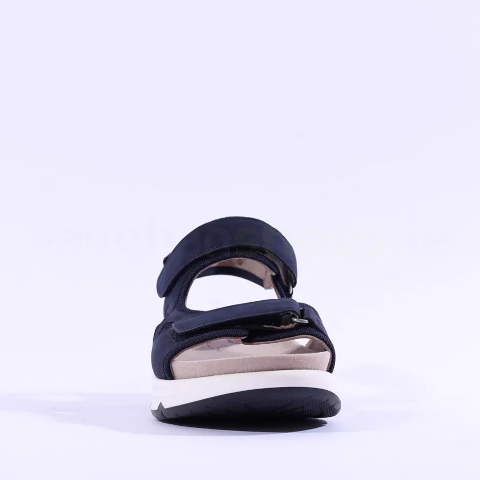 Women Gabor Rolling Soft Velcro Strap Sandal Tina - Navy Nubuck