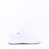 Women Ara Rom Internal Zip Laced Trainer - White Leather