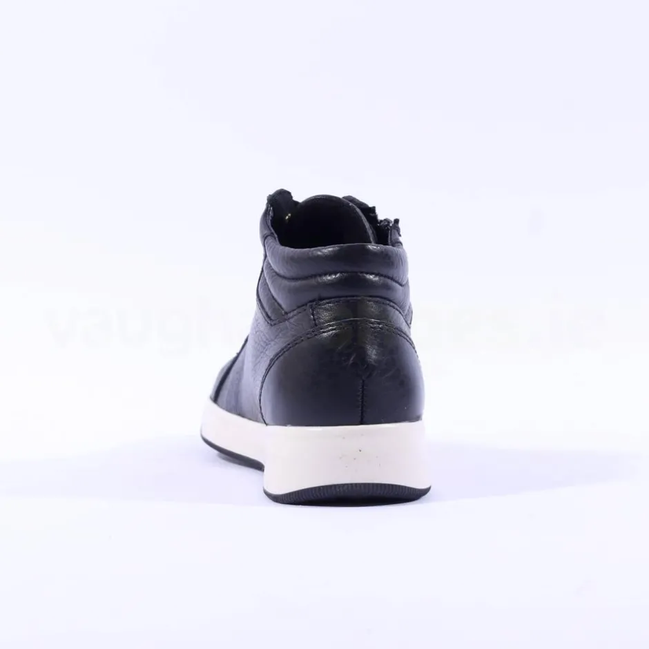 Women Ara Rome Diagonal Zip Lace Bootie - Black Leather
