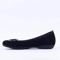 Women Gabor Rosta Slip On Low Pomp - Black Suede