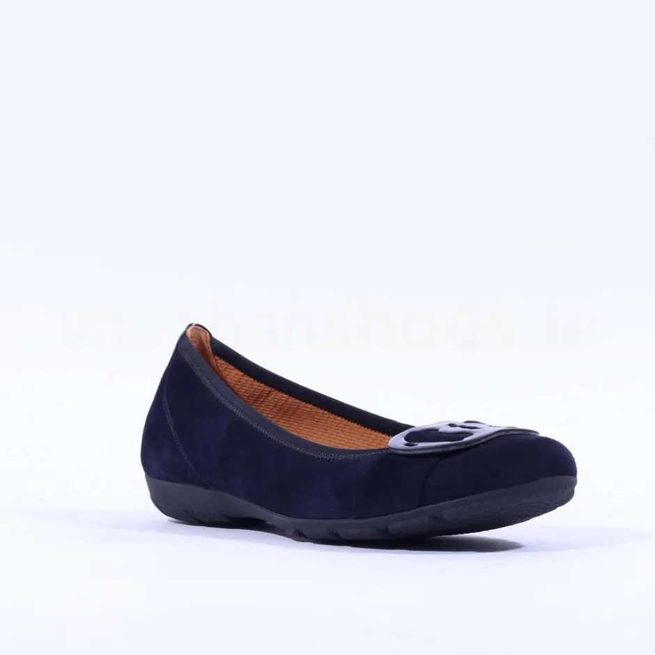 Women Gabor Rosta Slip On Low Pomp - Navy Suede