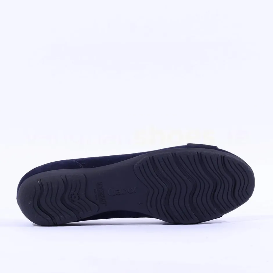 Women Gabor Rosta Slip On Low Pomp - Navy Suede