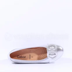 Women Gabor Rosta Slip On Low Pomp - Silver