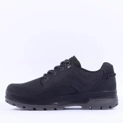 Ecco Men Rugged Track Plain Toe - Black Leather