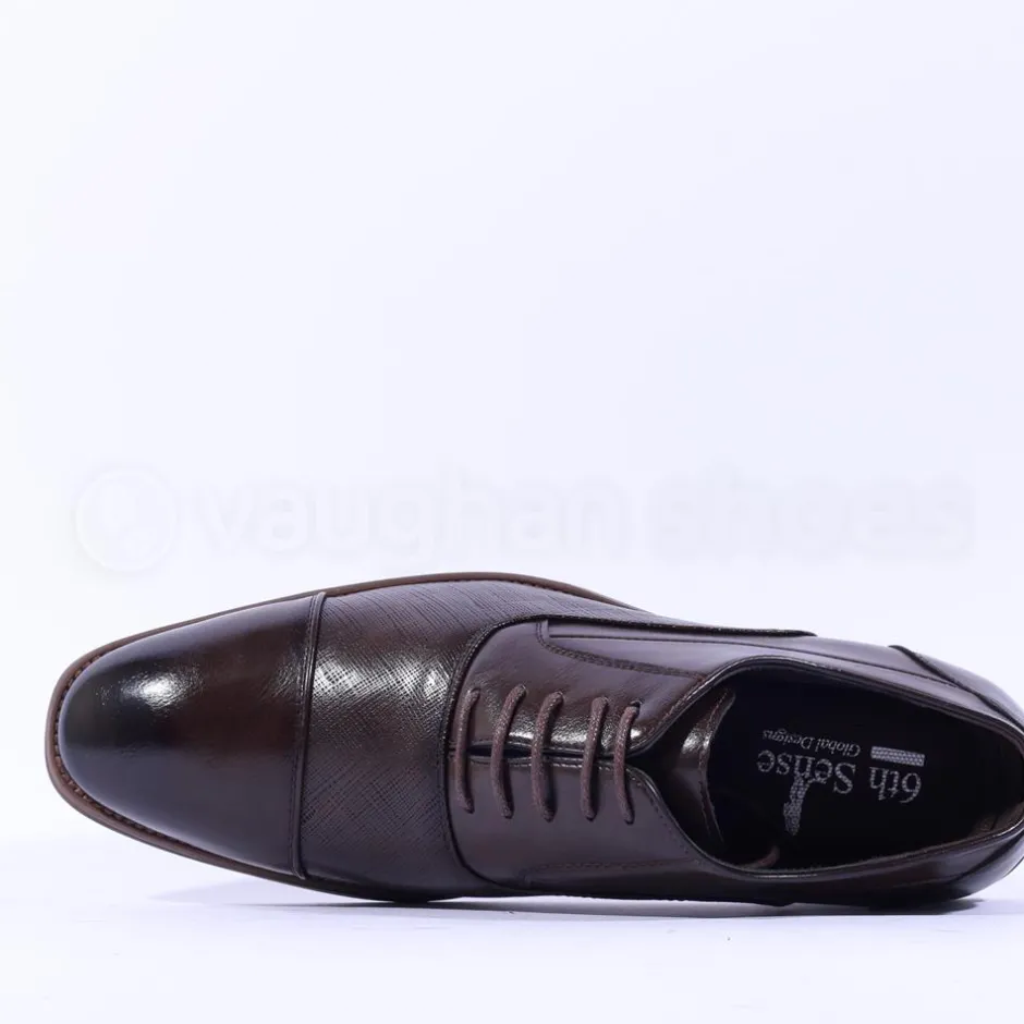 6th Sense Sammy Laced Toecap Dress Shoe - Cognac